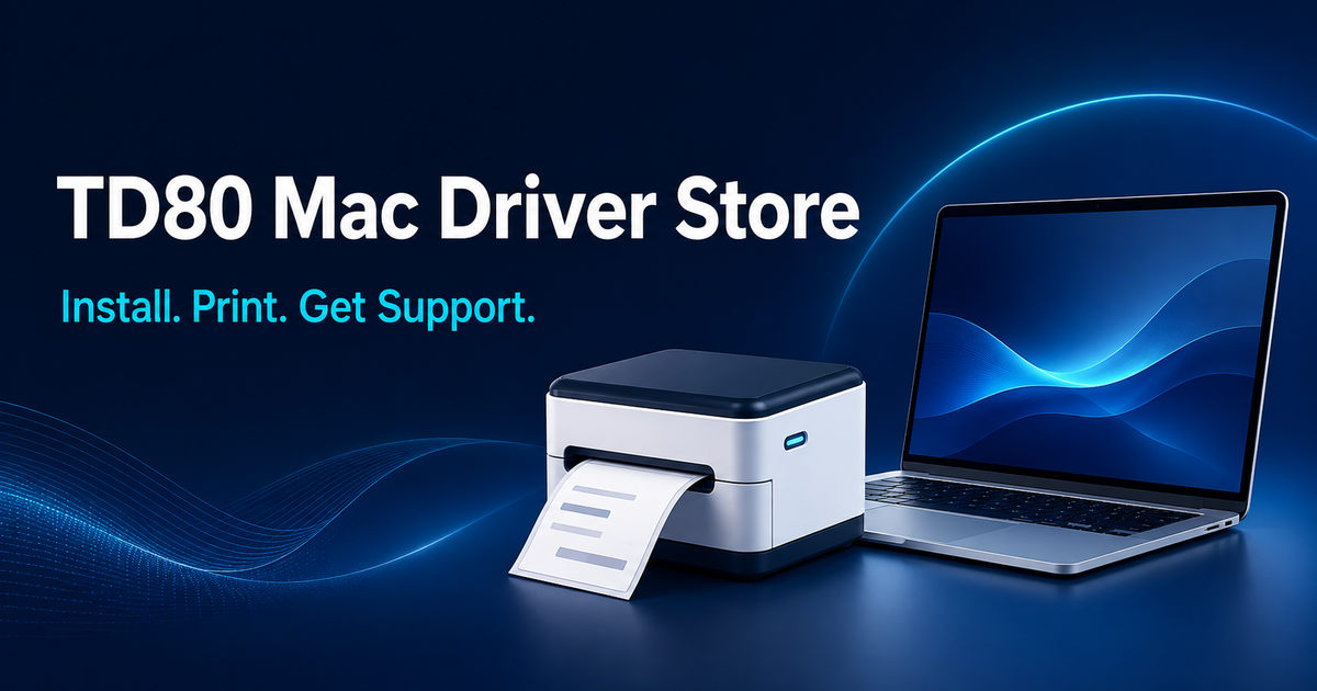 TD80 printer with Mac laptop